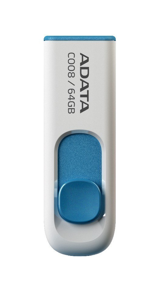 ADATA | C008 | 64 GB | USB 2.0 | Biały/Niebieski