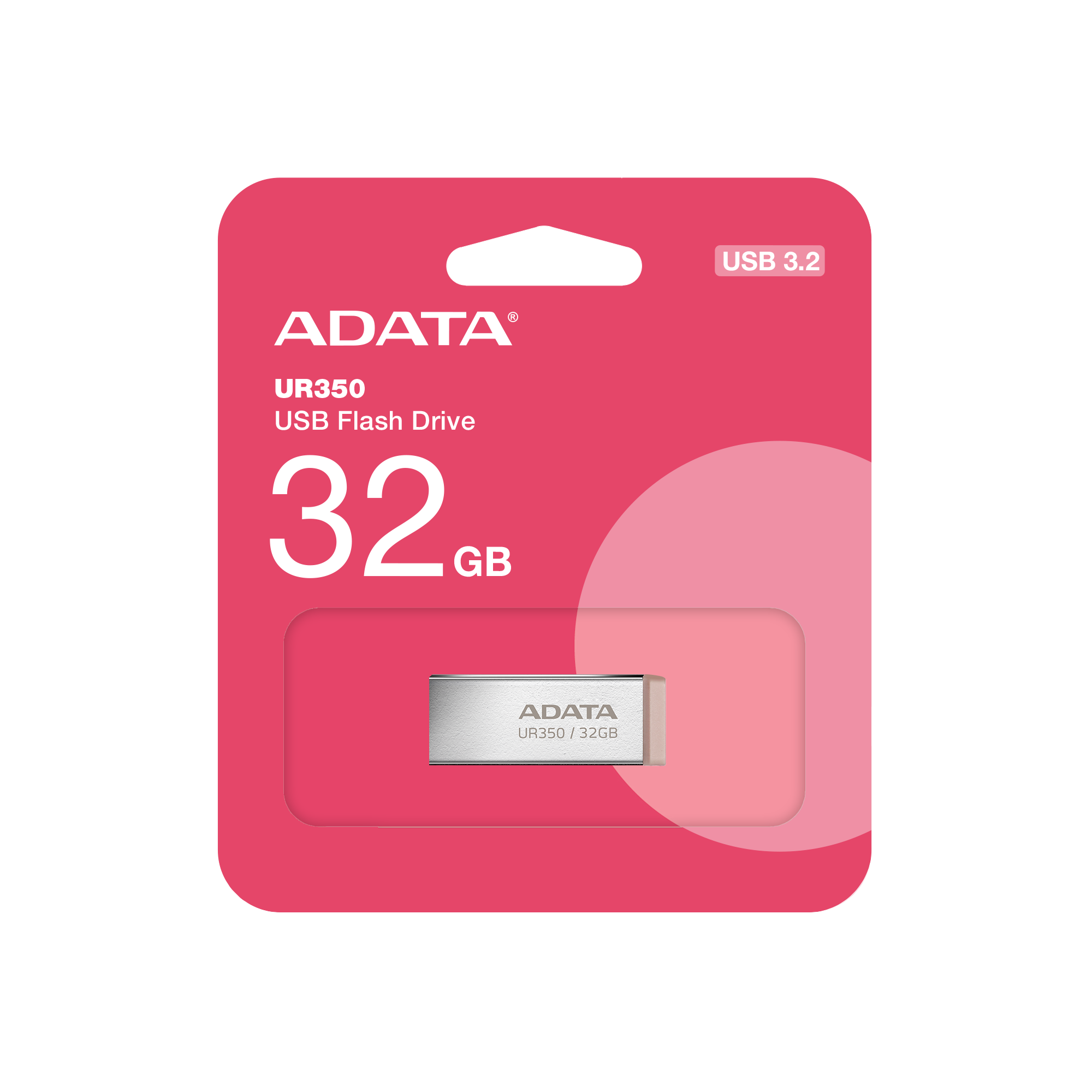 ADATA | Pamięć USB | UR350 | 32 GB | USB 3.2 Gen1 | Brązowy