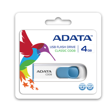 ADATA | C008 | 32 GB | USB 2.0 | Biały/Niebieski