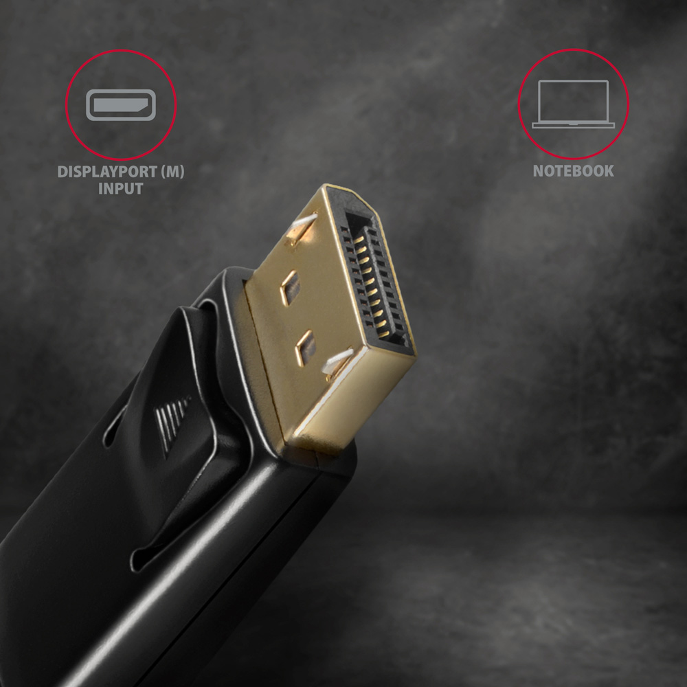 AXAGON | Active cable | DisplayPort to HDMI | 1.8 m