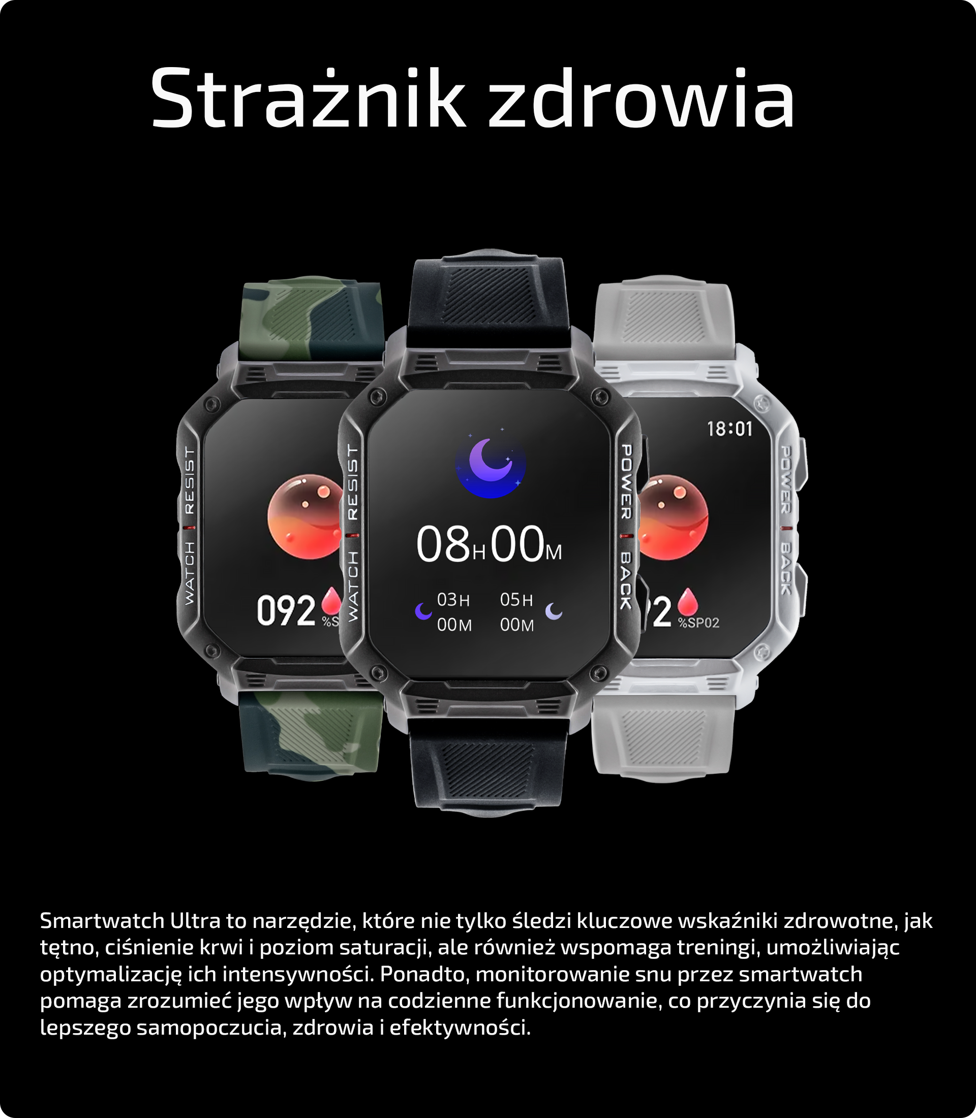 Smartwatch Utra Srebrny Watchmark