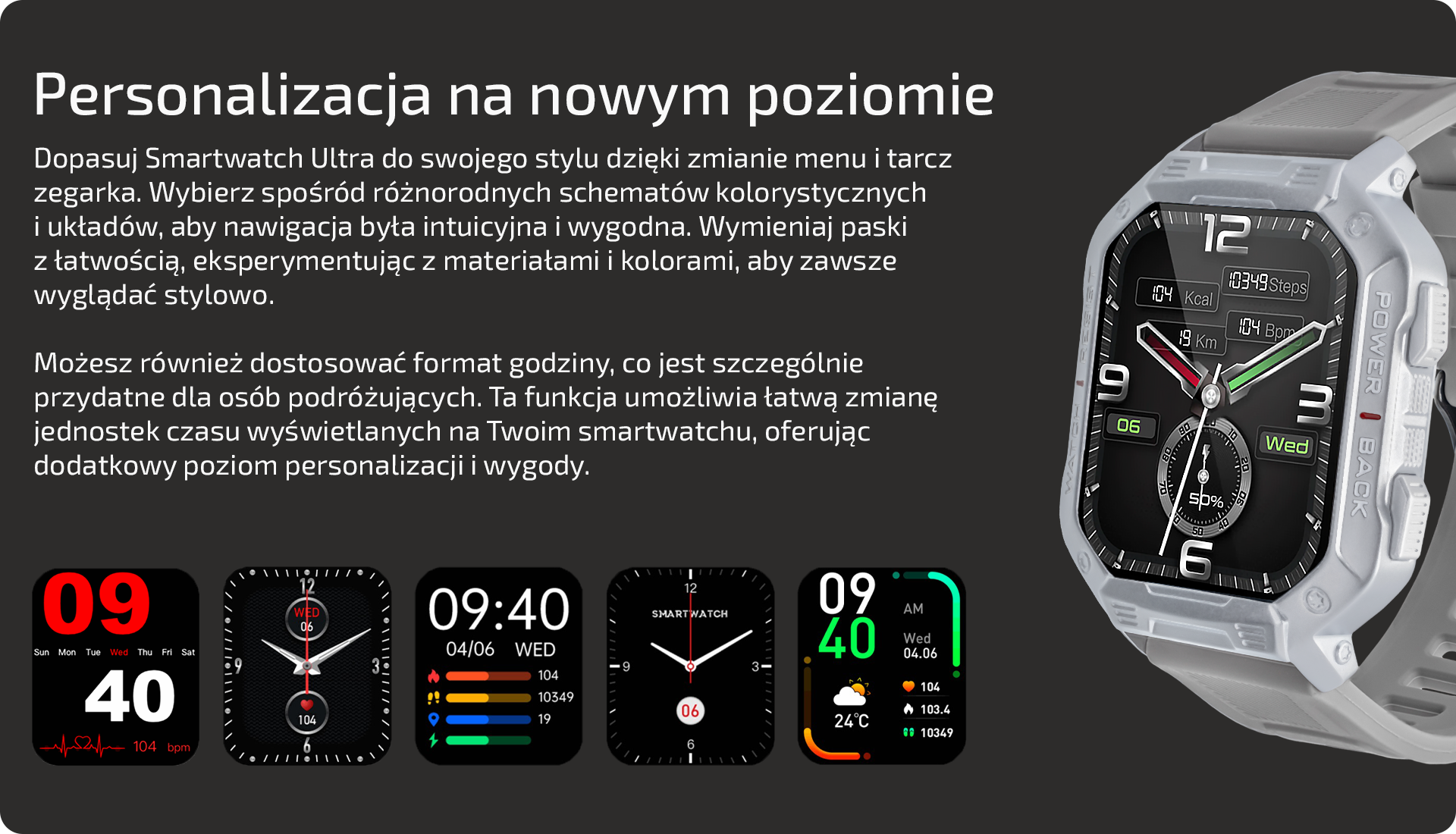 Smartwatch Utra Srebrny Watchmark