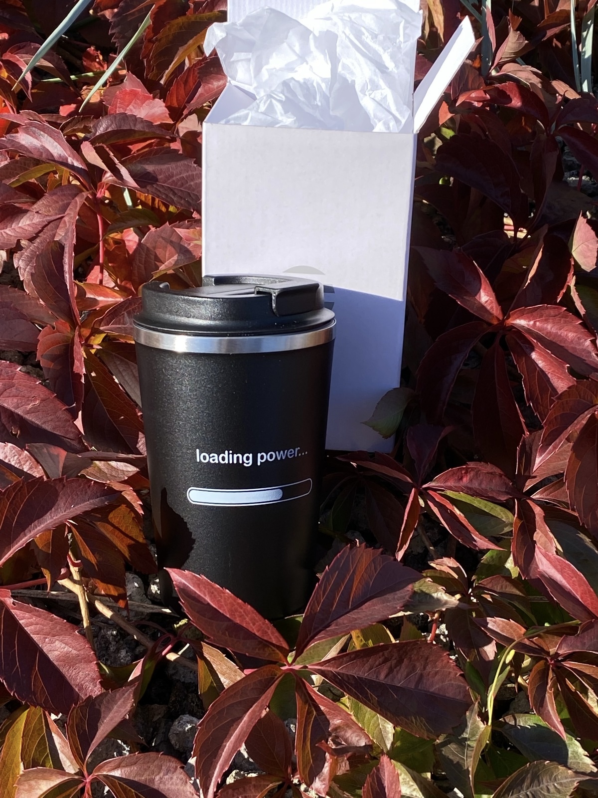 Kubek Termiczny Premium z Nadrukiem LOADING POWER kawa 350ml 0,35l KT_011