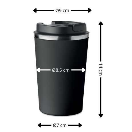 Kubek Termiczny Premium z Nadrukiem KAWA SAMA SIĘ NIE WYPIJE 350ml KT_061