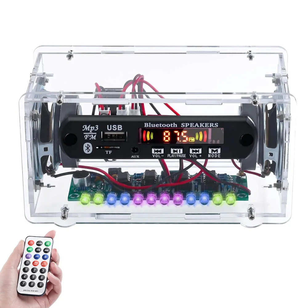 ProRock Bluetooth Speaker with FM Radio DIY Kit Transparent case