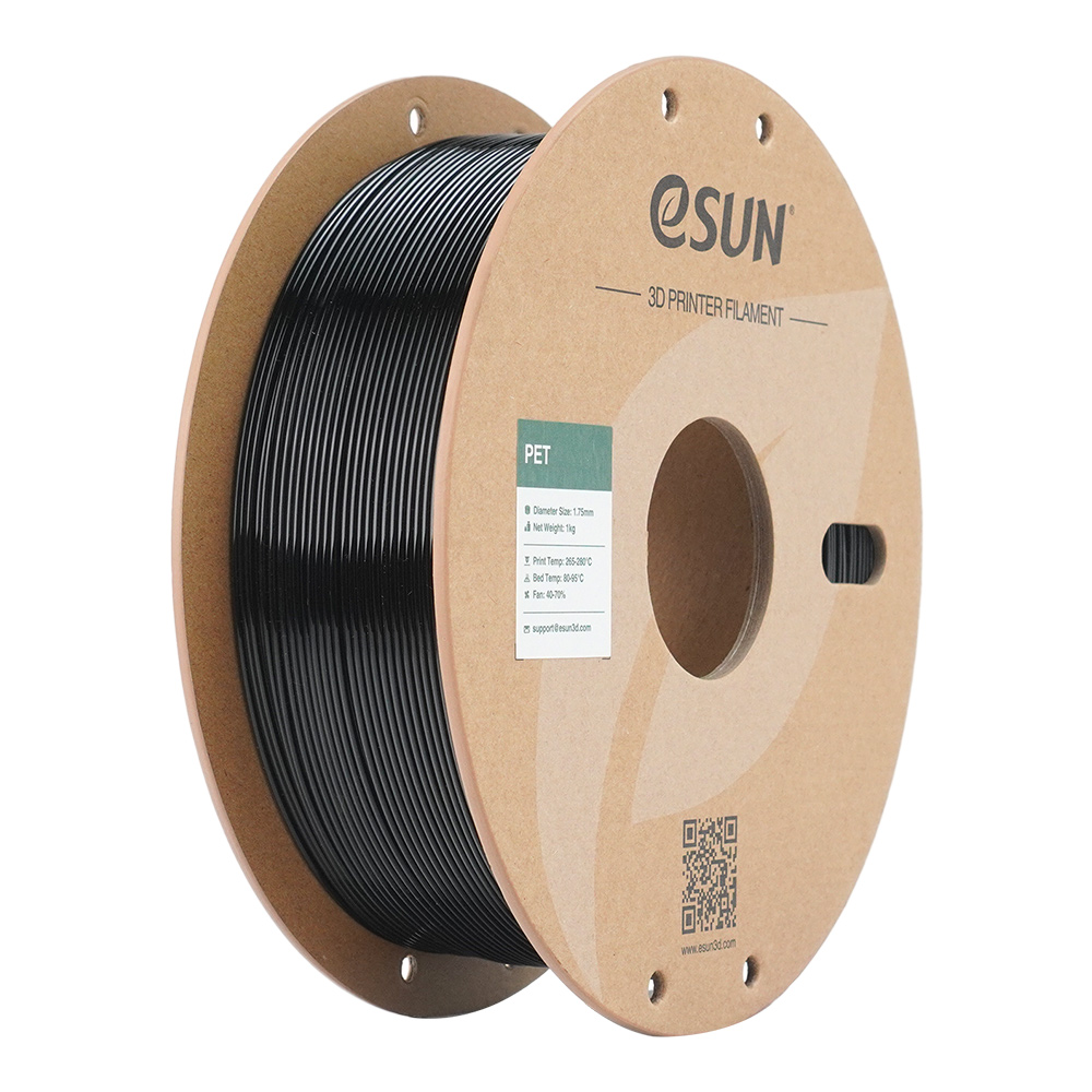 eSUN PET Filament czarny 1.75mm 1000g papierowa szpula