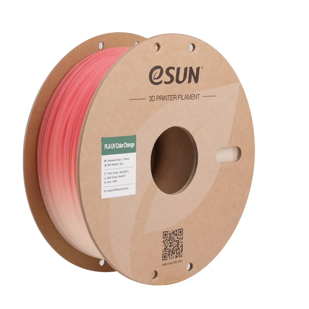 eSUN PLA UV Filament zmiana koloru czerwony color change 1.75mm 1000g