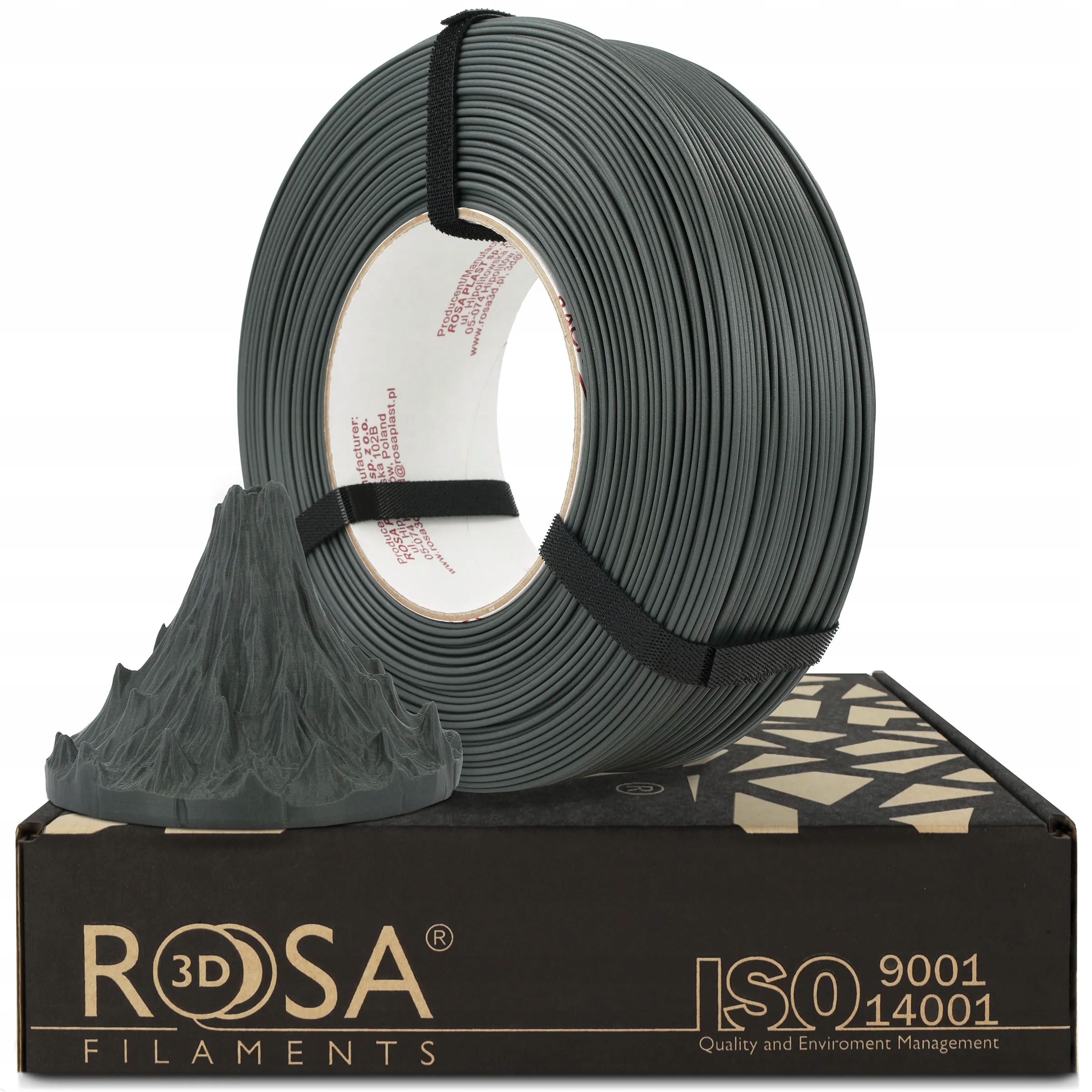 FILAMENT 3D ReFill PLA-CF Matt Stone dark gray 1,75mm 1kg