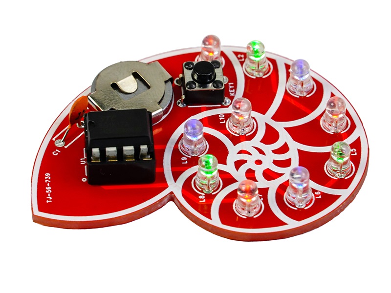 Zestaw do samodzielnego montażu ślimak migające światło LED z przyciskiem