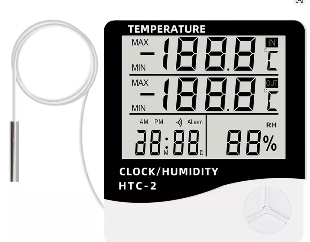 ProRock HTC-2 Indoor Thermohygrometer With Alarm Clock