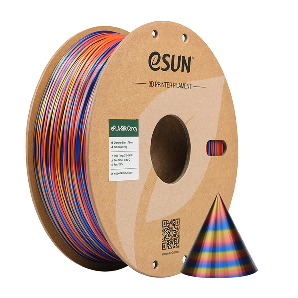 eSUN PLA-Silk Candy Filament czerwono złoto niebieski 1.75mm 1000g papierowa szpula