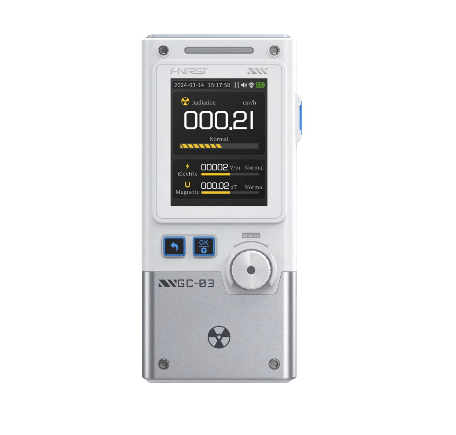 FNIRSI GC-03 detektor promieniowania jądrowego licznik Geigera biały