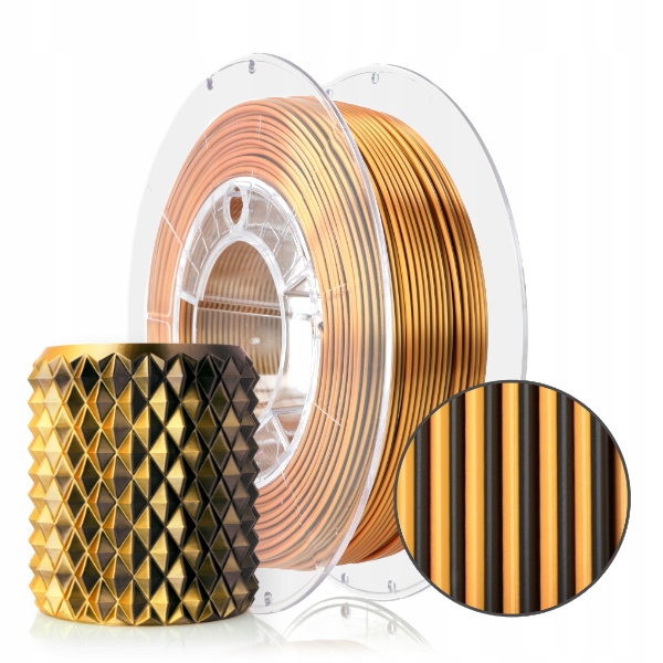FILAMENT 3D PLA Magic Silk Mistic Tiger (black+orange) 300g