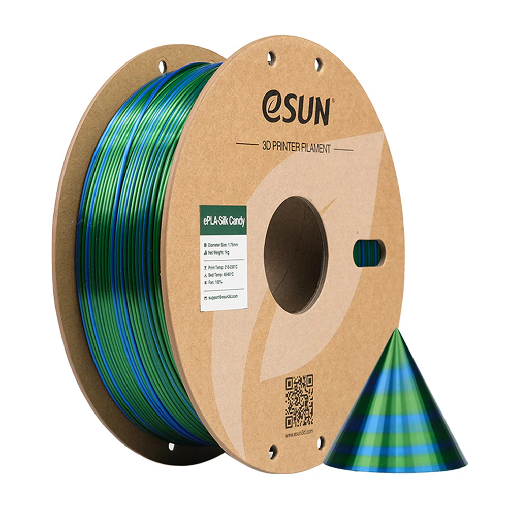 eSUN PLA-Silk Candy Filament niebiesko zielony 1.75mm 1000g papierowa szpula