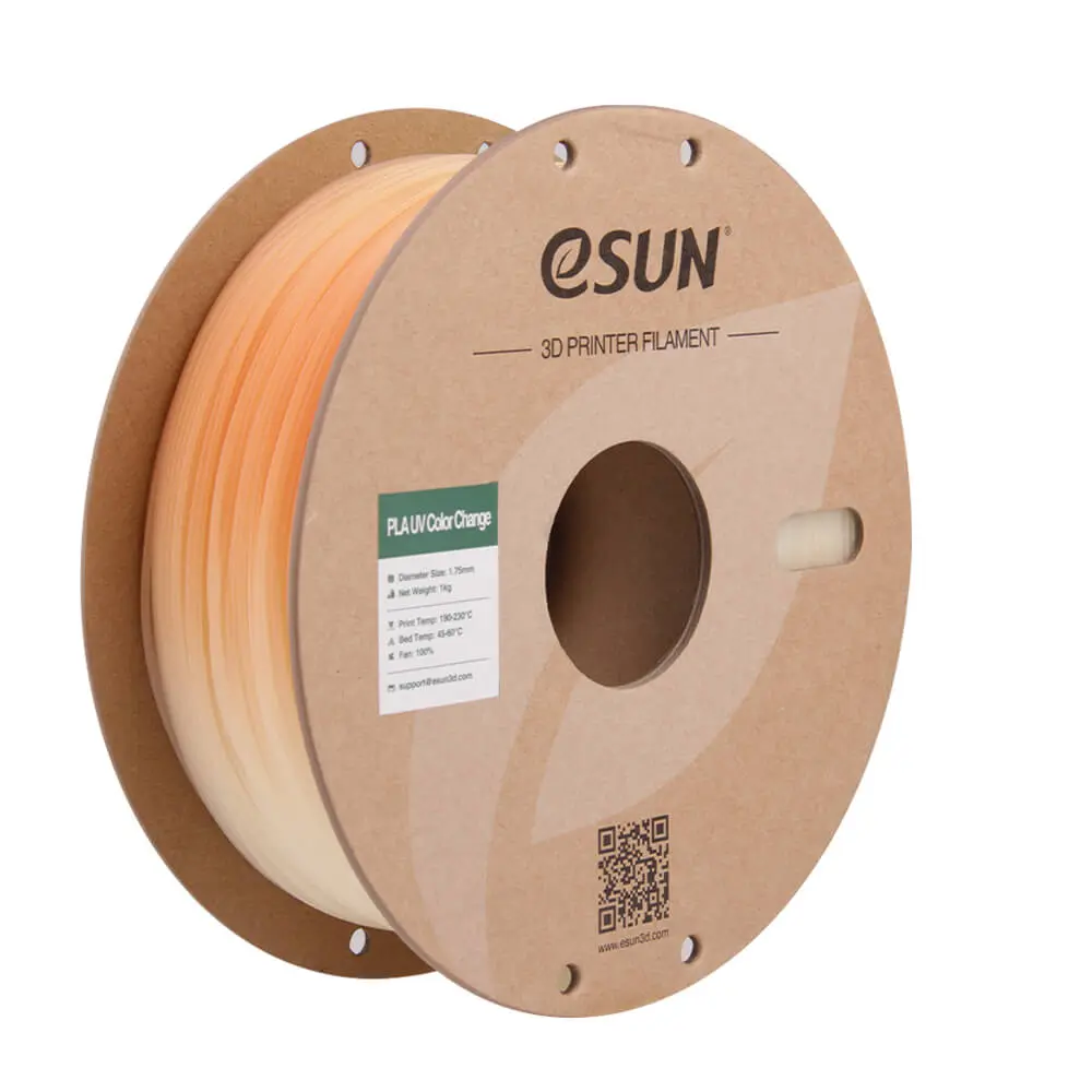 eSUN PLA-UV Color Change Filament 1.75mm 1000g Orange Pomarańczowy