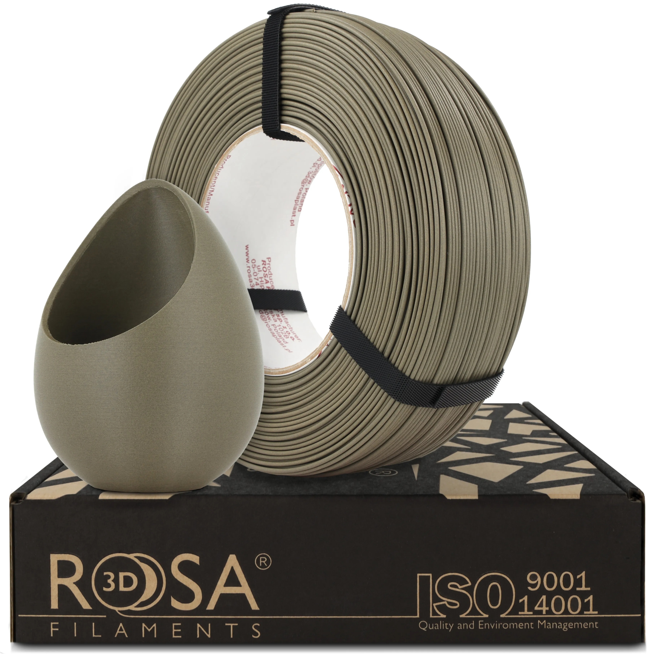 FILAMENT 3D ReFill PLA-CF Matt Olive Brown 1,75mm 1kg
