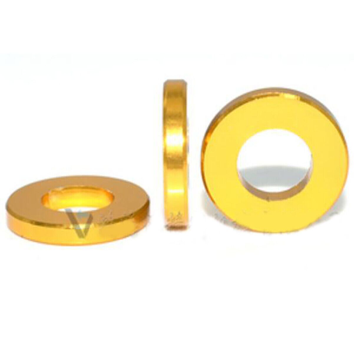 ProRock M3 10pcs Set Yellow Aluminum Flat Washers 3x6x0.5mm - Anodized Finish
