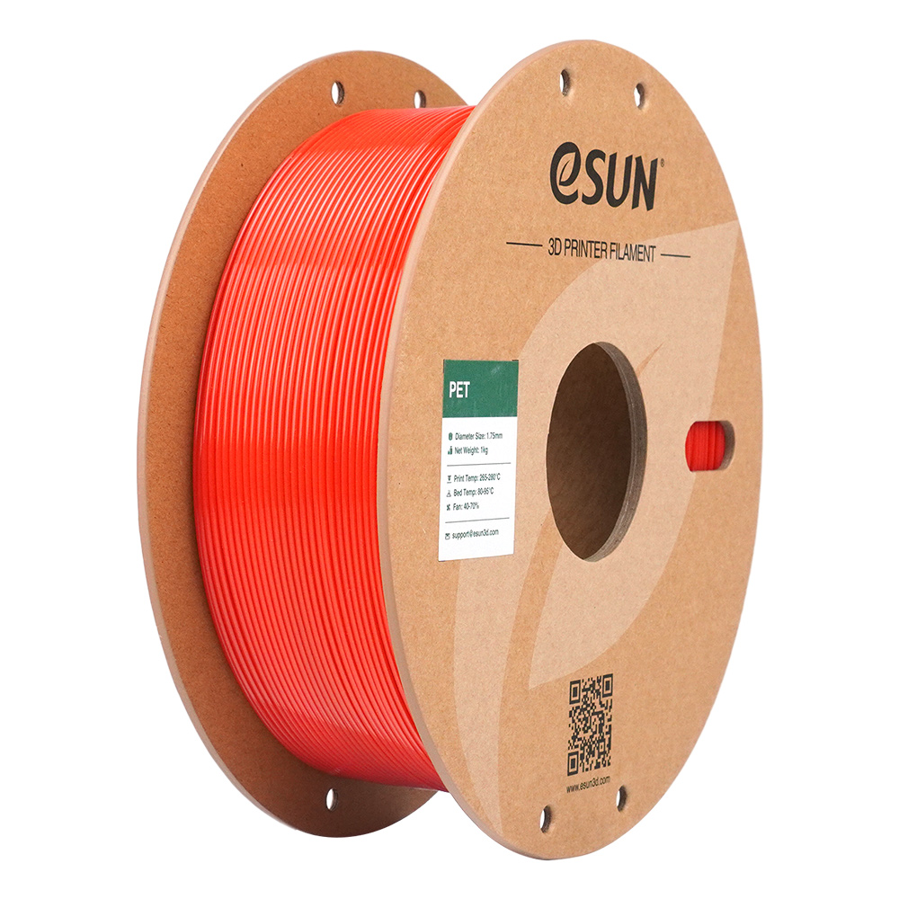 eSUN PET Filament jednolity czerwony 1.75mm 1000g papierowa szpula