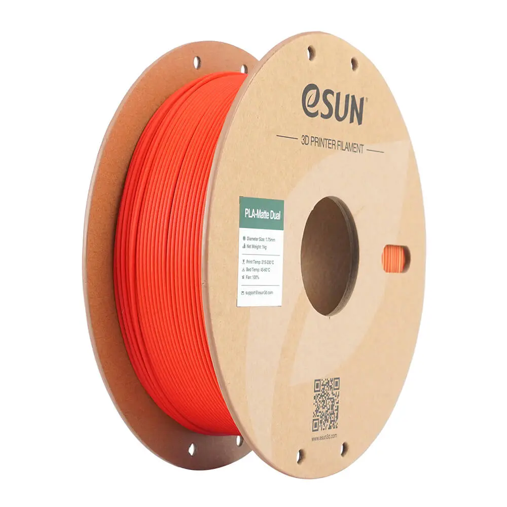 eSUN PLA Matte Dual Filament Morandi czerwono - żółty 1.75mm 1000g papierowa rolka