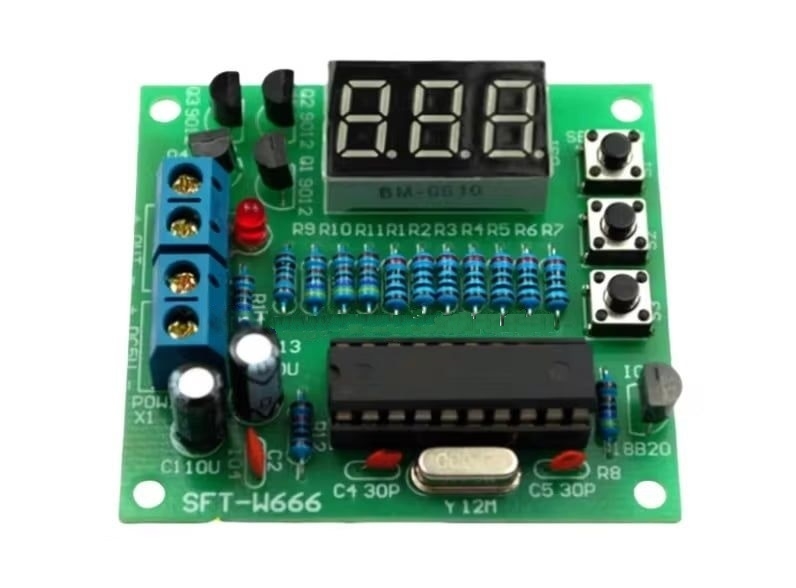 Kontroler termometru cyfrowego MCU AT89C2051 + DS18B20 DIY Kit