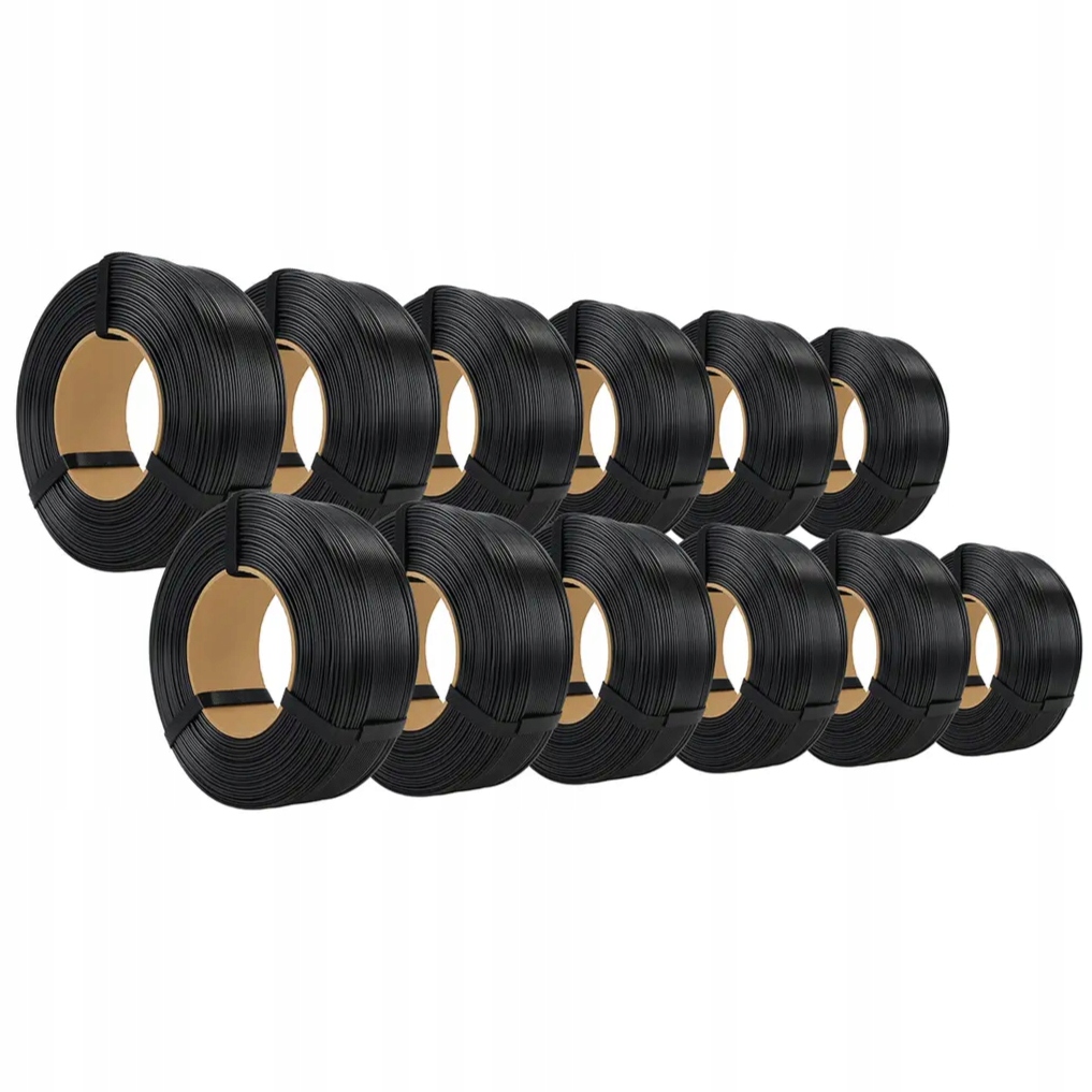 MEGAPACK 12x ReFill PLA Starter Black 1,75mm 1kg