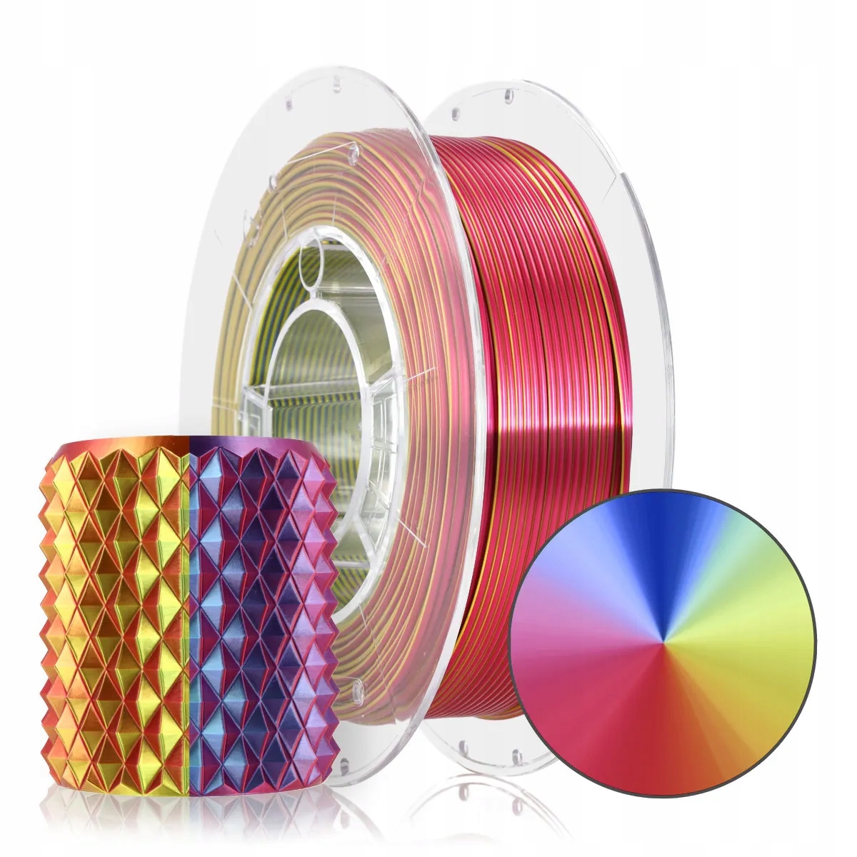 FILAMENT 3D PLA Magic Silk Carnival (Yellow-Blue-Fuchsia) 300g