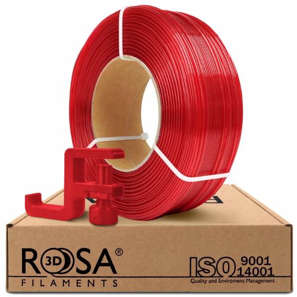 FILAMENT 3D ReFill PCTG Red Transparent 1,75mm 1 kg
