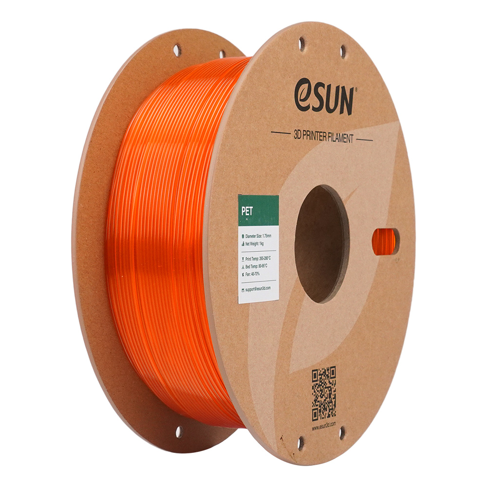 eSUN PET Filament transparent pomarańczowy 1.75mm 1000g papierowa szpula