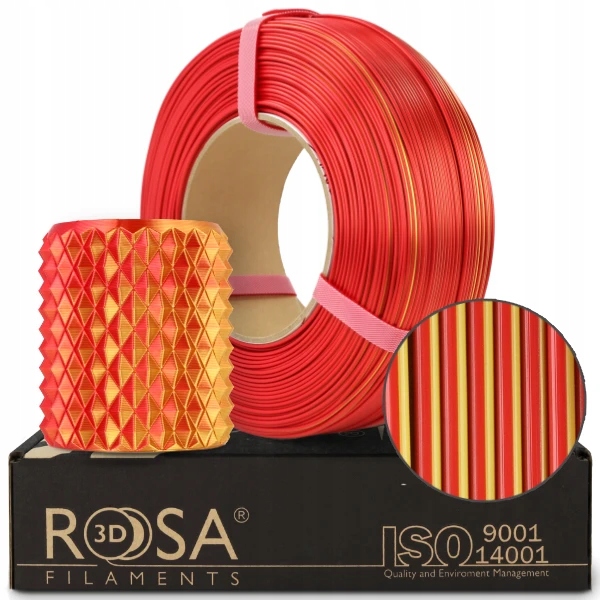 FILAMENT 3D ReFill PLA Magic Silk Fire (gold+red) 1kg