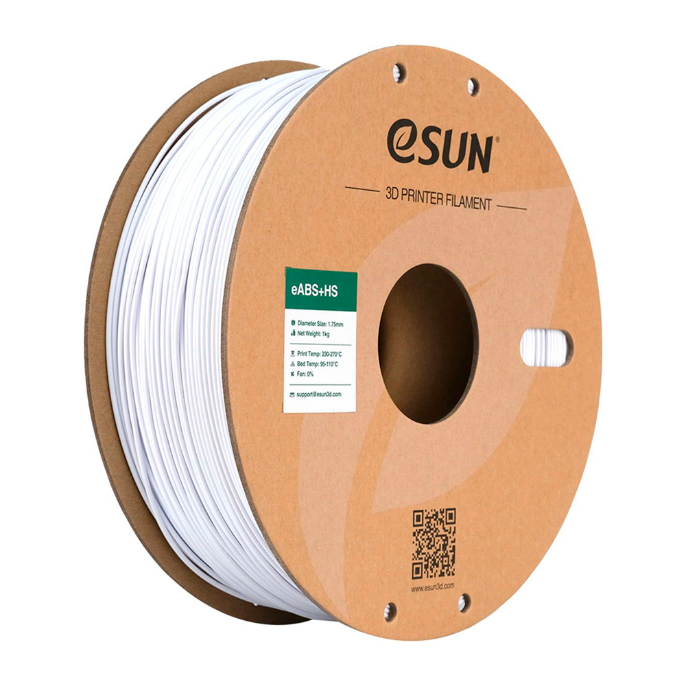 eSUN ABS+HS Filament zimna biel 1.75mm 1000g papierowa szpula