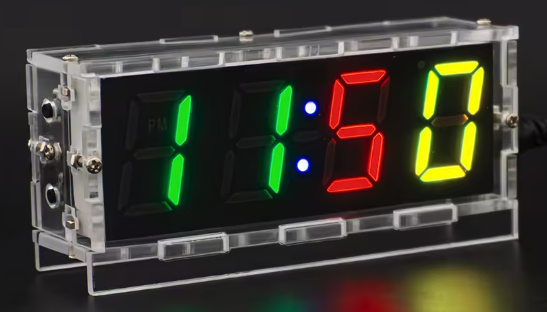 OUTLET Zestaw DIY Kolorowy cyfrowy zegar - rysy na LED układ zegara