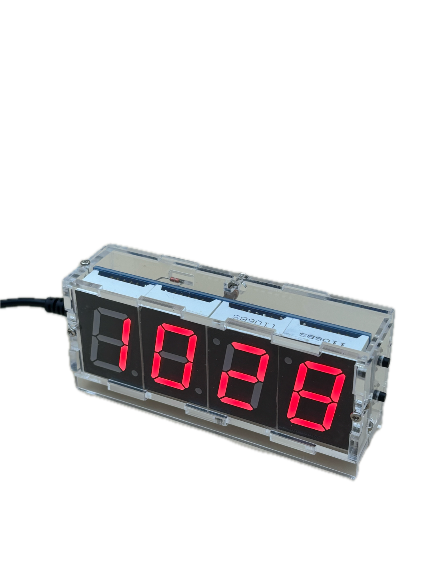 Zestaw do samodzielnego montażu cyfrowy zegar elektroniczny DIY czerwony