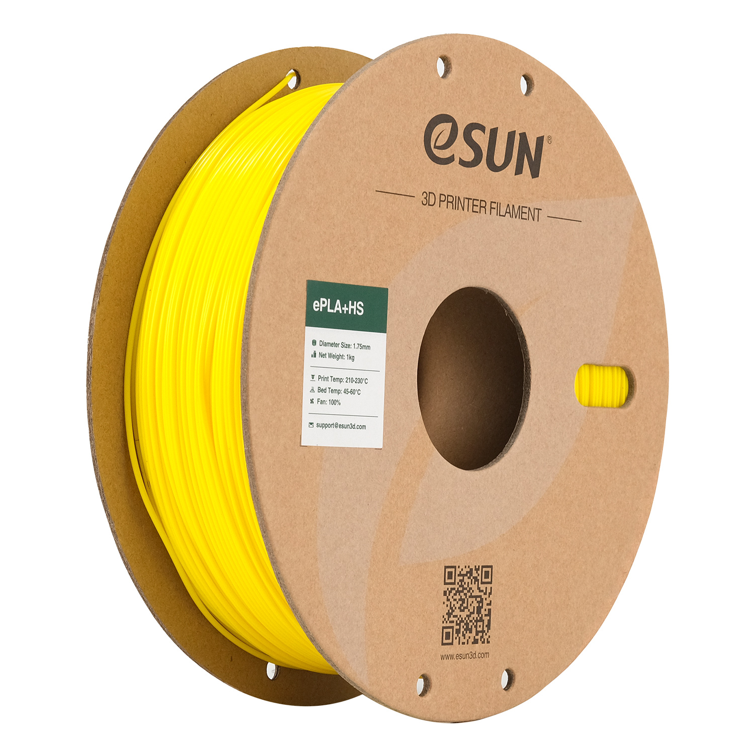 eSUN PLA+HS Filament żółty 1.75mm 1000g papierowa szpula