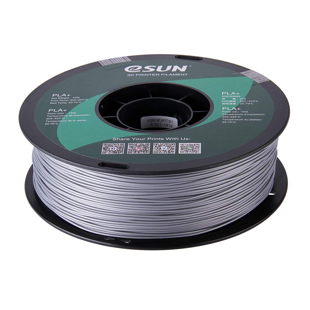eSUN PLA+ Filament 1.75mm 1000g Silver Srebrny