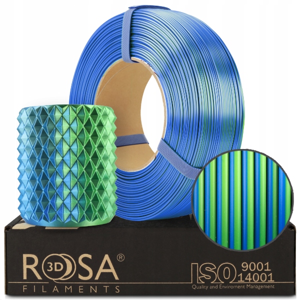 FILAMENT 3D ReFill PLA Magic Silk Lagoon (blue+green) 1kg