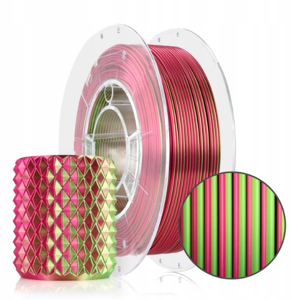 FILAMENT 3D PLA Magic Silk Dragon Fruit (green+fuchsia) 300g