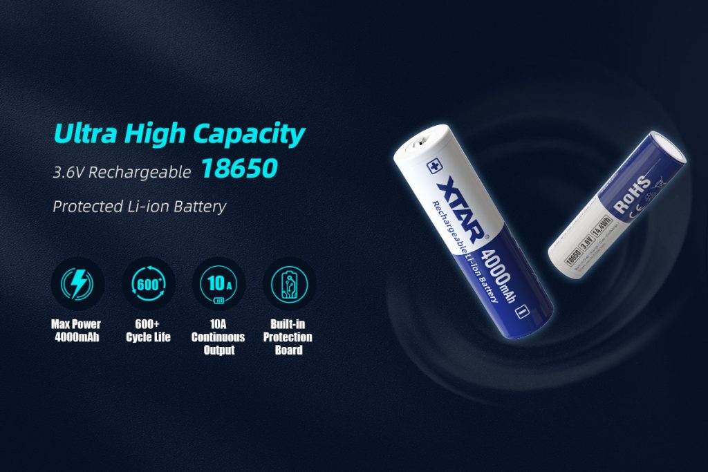 XTAR bateria 18650 4000mAh 3.6V litowo-jonowa z zabezpieczeniem
