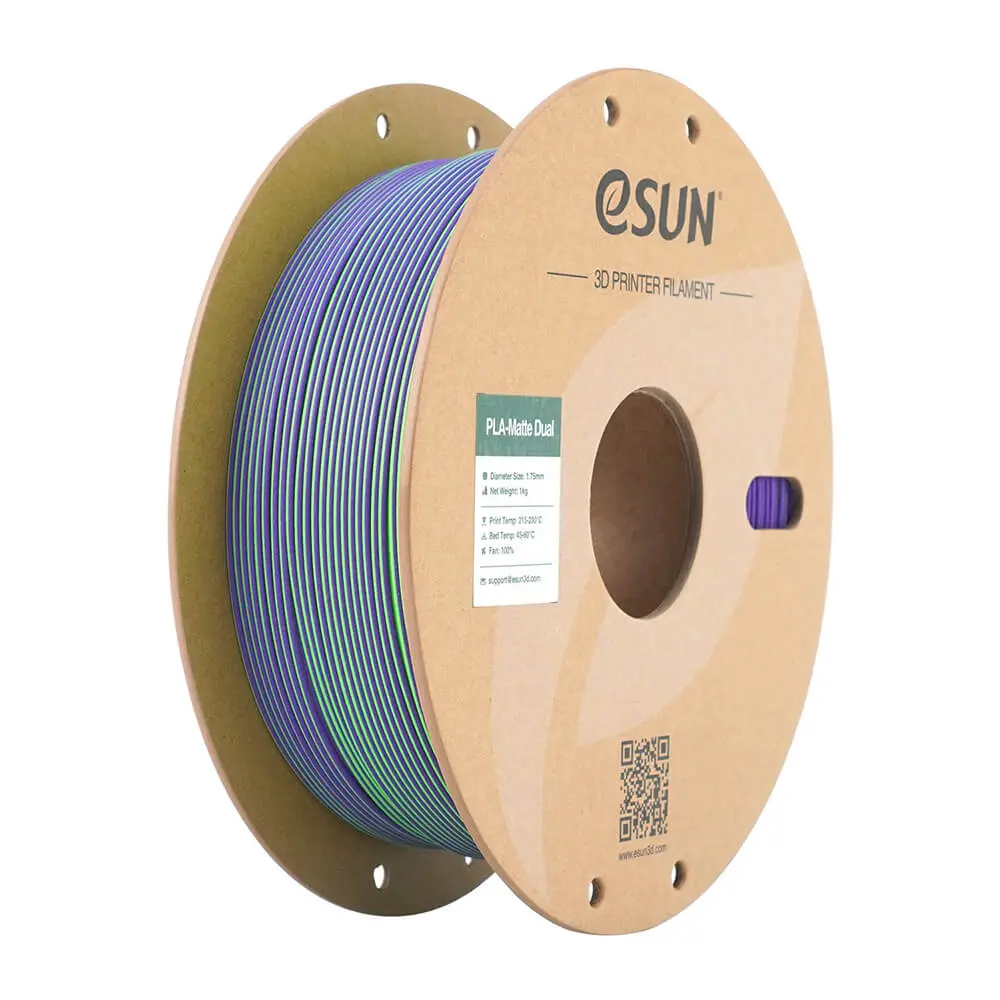 eSUN PLA Matte Dual Filament Morandi zielono - fioletowy 1.75mm 1000g papierowa rolka