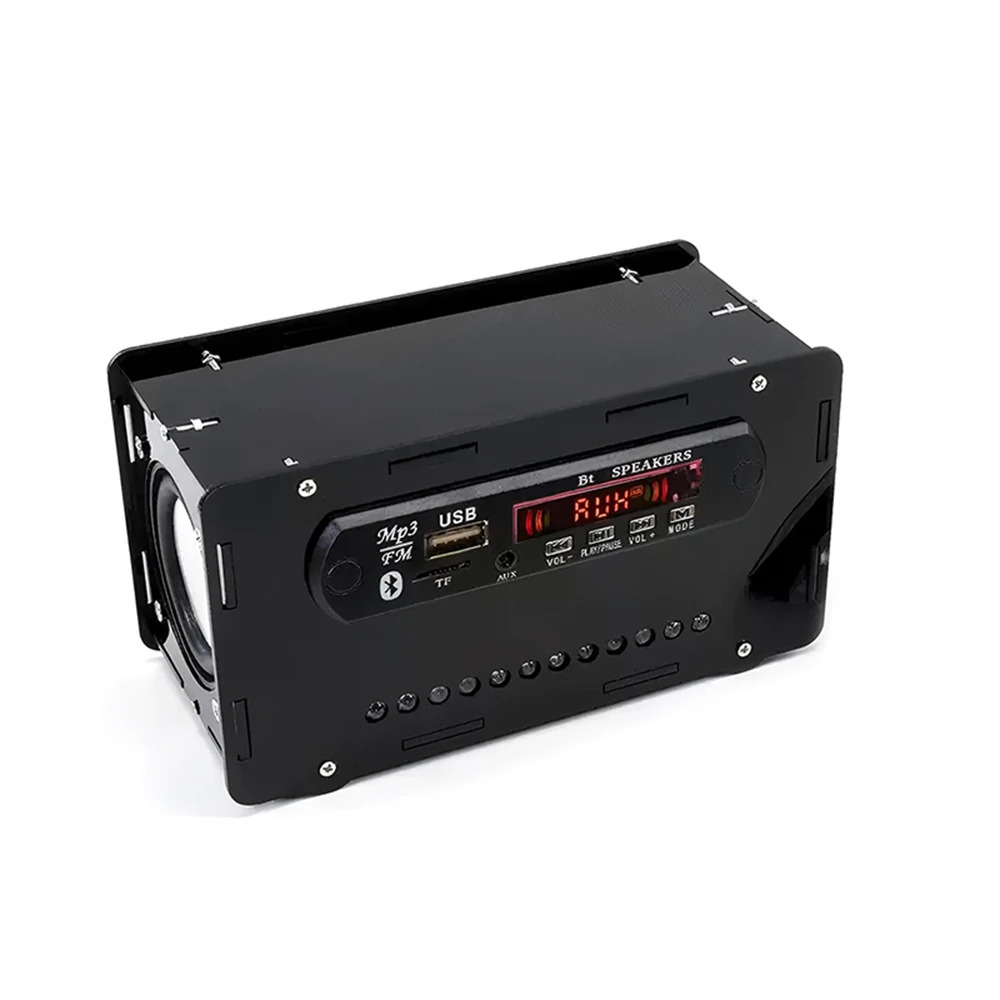 Zestaw DIY do samodzielnego montażu głośnik Bluetooth z radiem FM czarny