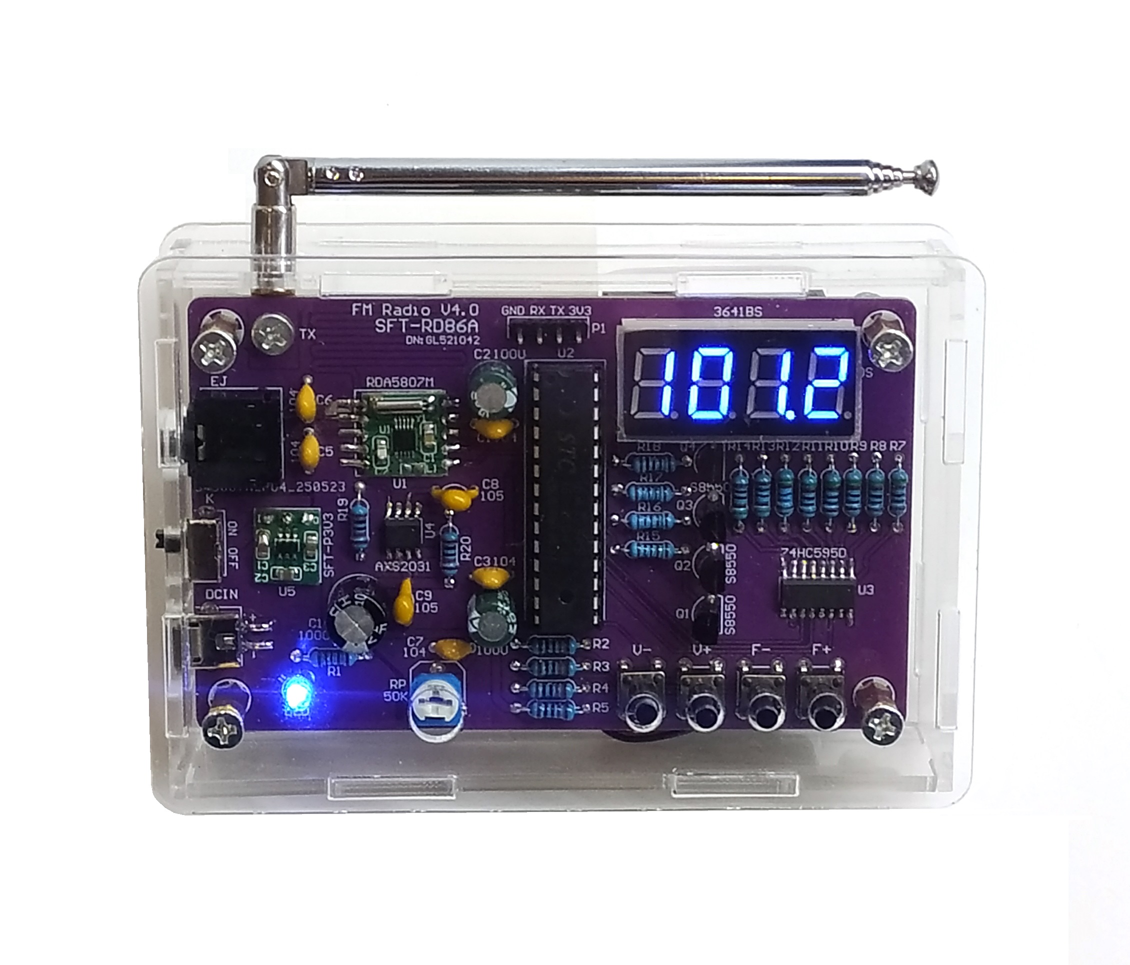 Zestaw do samodzielnego montażu radio FM z cyfrowym wyświetlaczem #52