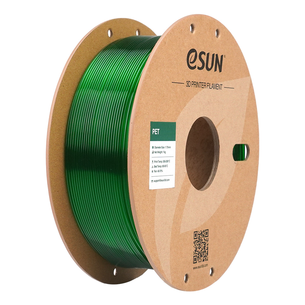 eSUN PET Filament transparent zielony 1.75mm 1000g papierowa szpula