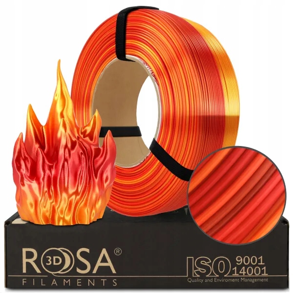 FILAMENT 3D ReFill  PLA Rainbow Silk Fire 1,75mm 1kg