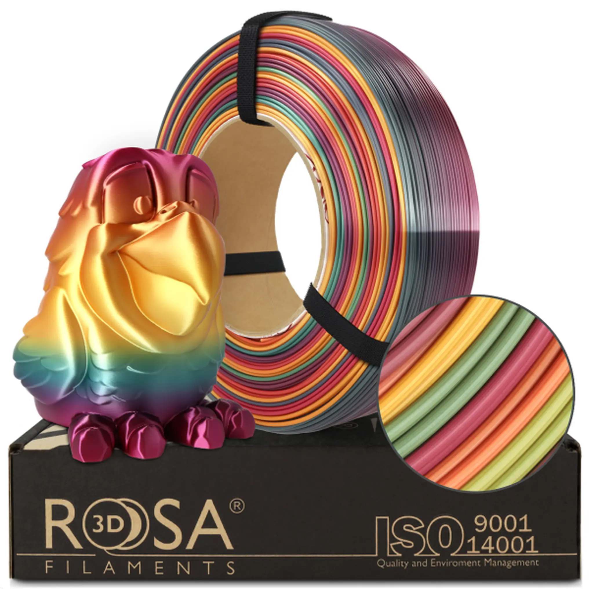 FILAMENT 3D ReFill PLA Rainbow Silk Tropical 1,75mm 1kg
