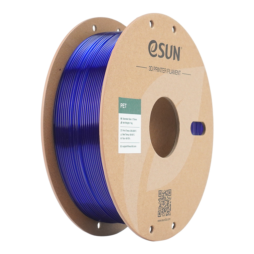 eSUN PET Filament transparent niebieski 1.75mm 1000g papierowa szpula