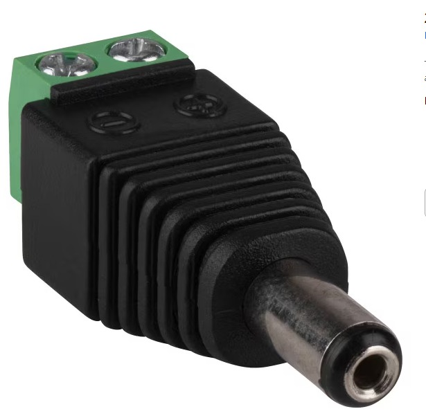 ProRock Male 2.1x5.5mm DC Power Jack Adapter CCTV Camera