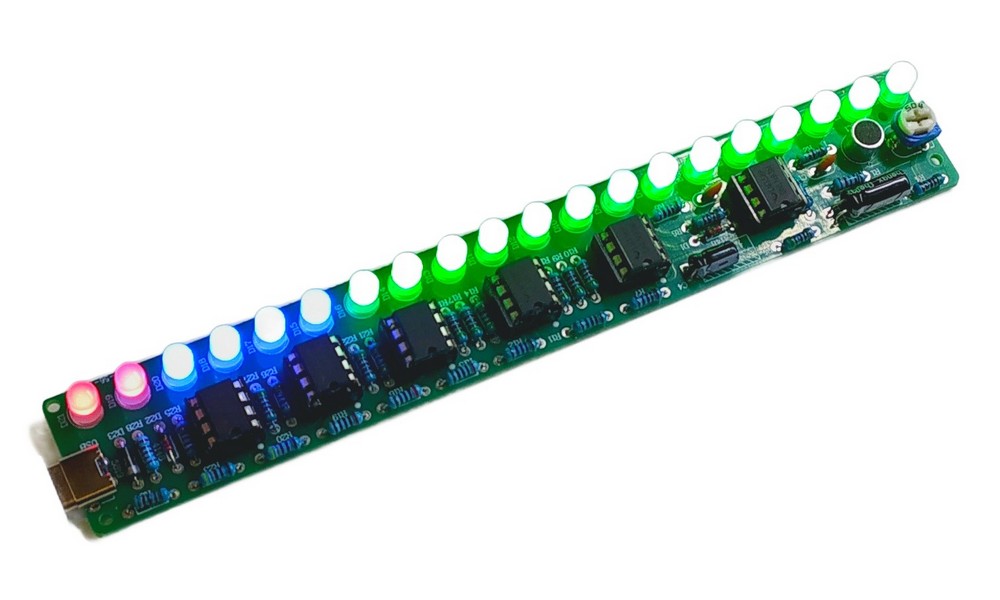 Zestaw do samodzielnego montażu wskaźnika poziomu dźwięku LED DIY Kit