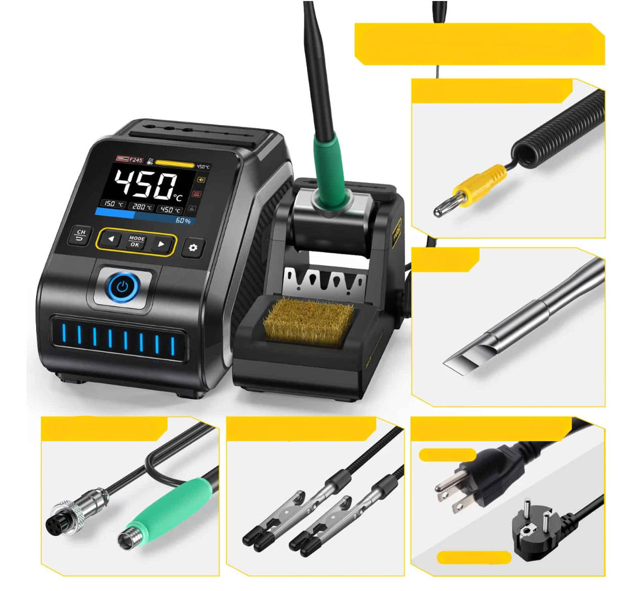 FNIRSI DWS-200 stacja lutownicza 200W F210-K grot