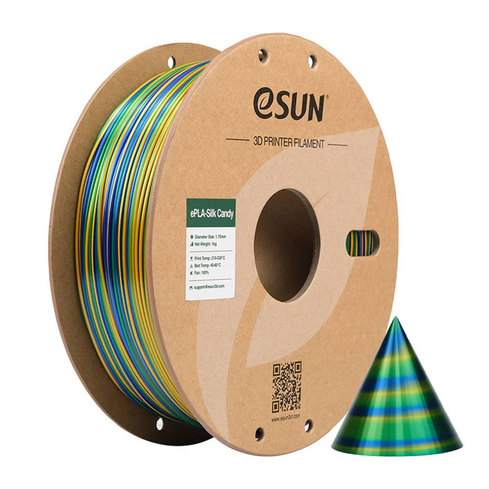 eSUN PLA-Silk Candy Filament 1.75mm 1000g Gold Blue Green Zielony