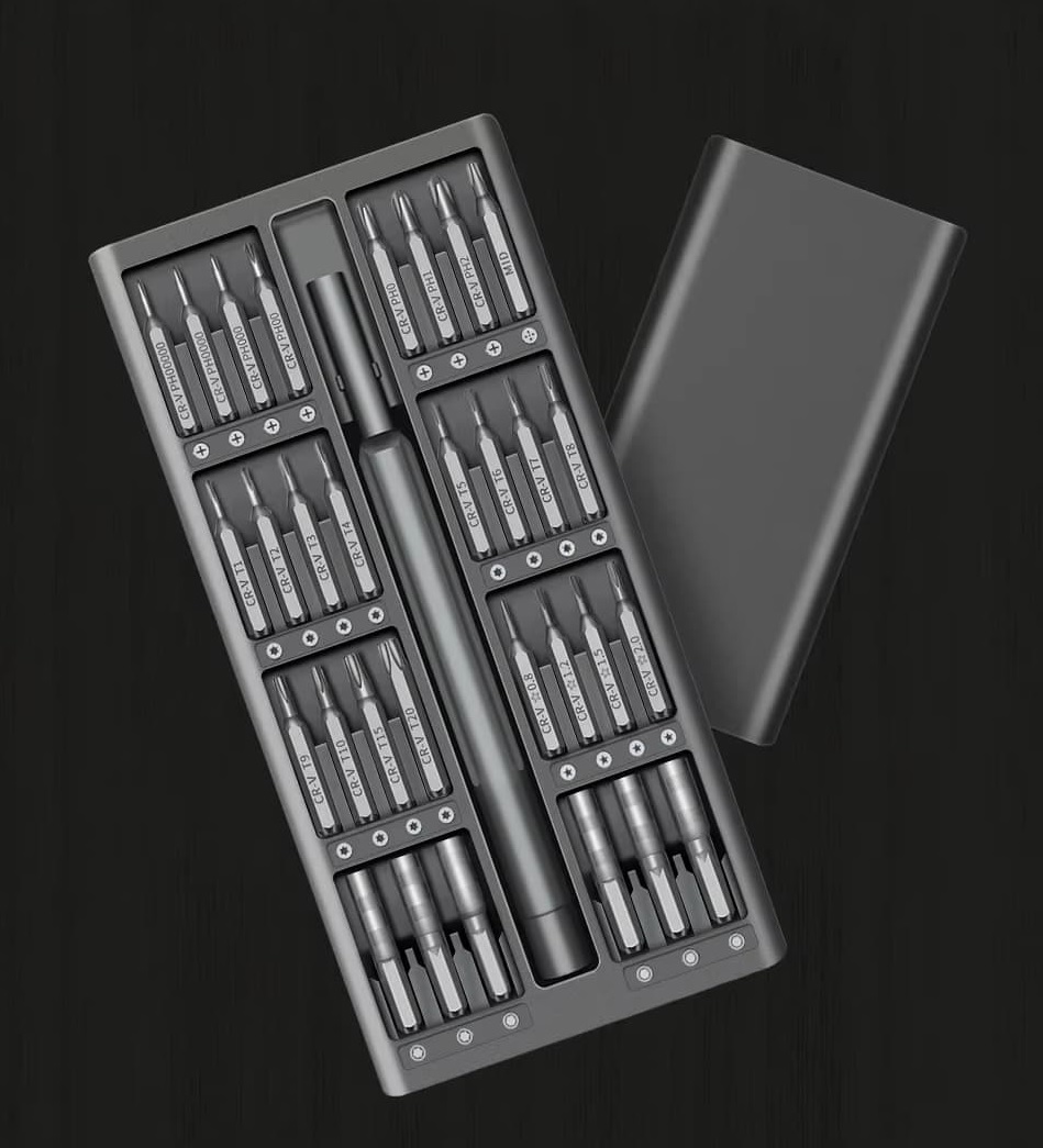 ProRock śrubokręt zestaw śrubokrętów 24 w 1 szary