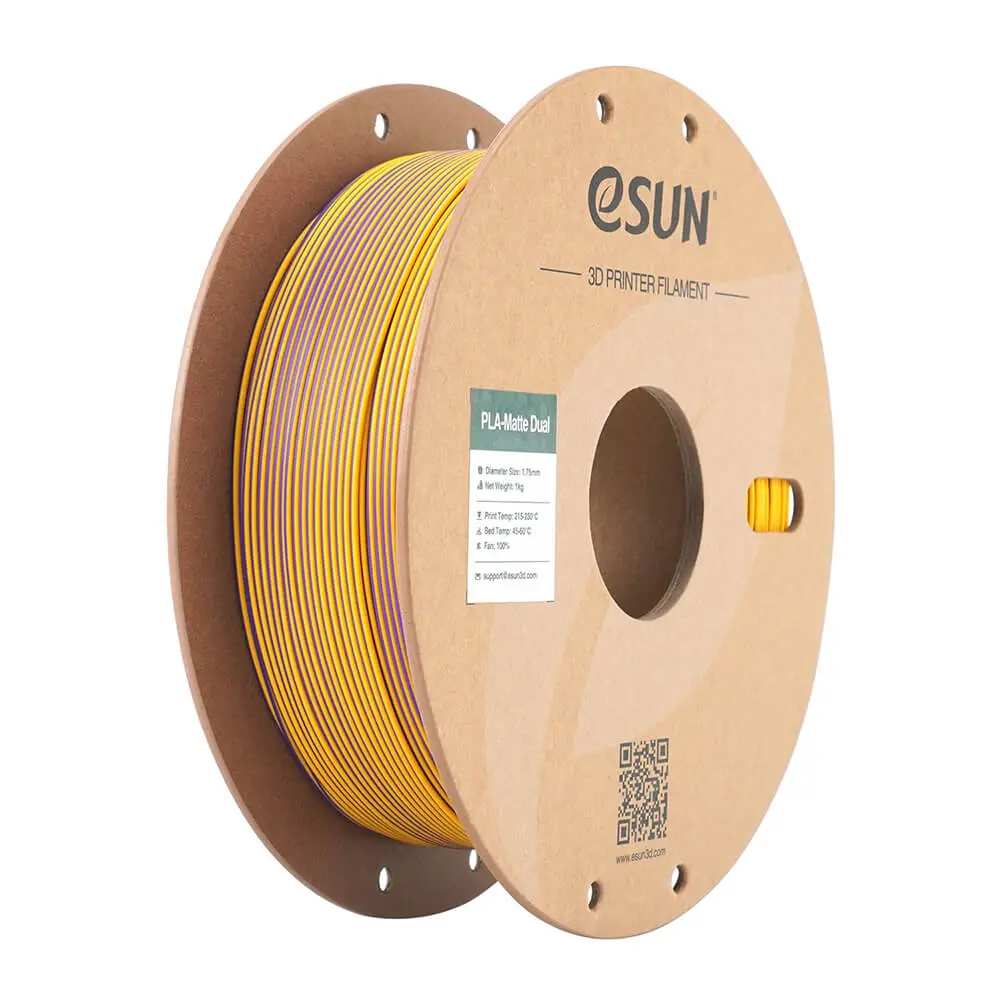 eSUN PLA-Matte Dual Filament 1.75mm 1000g Purple Yellow Żółty